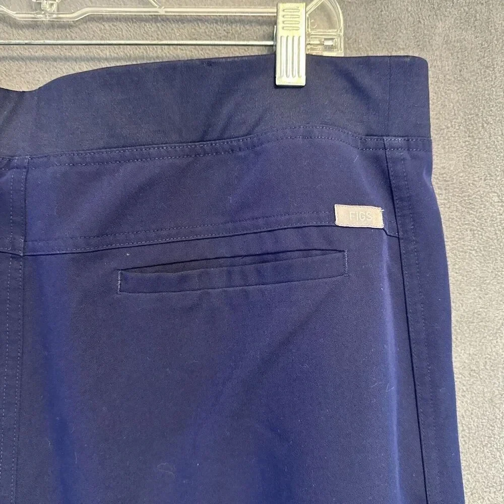 Figs Axim‎ Cargo Scrub Pants Mens XXL Tall Navy Blue Pants Technical Collection